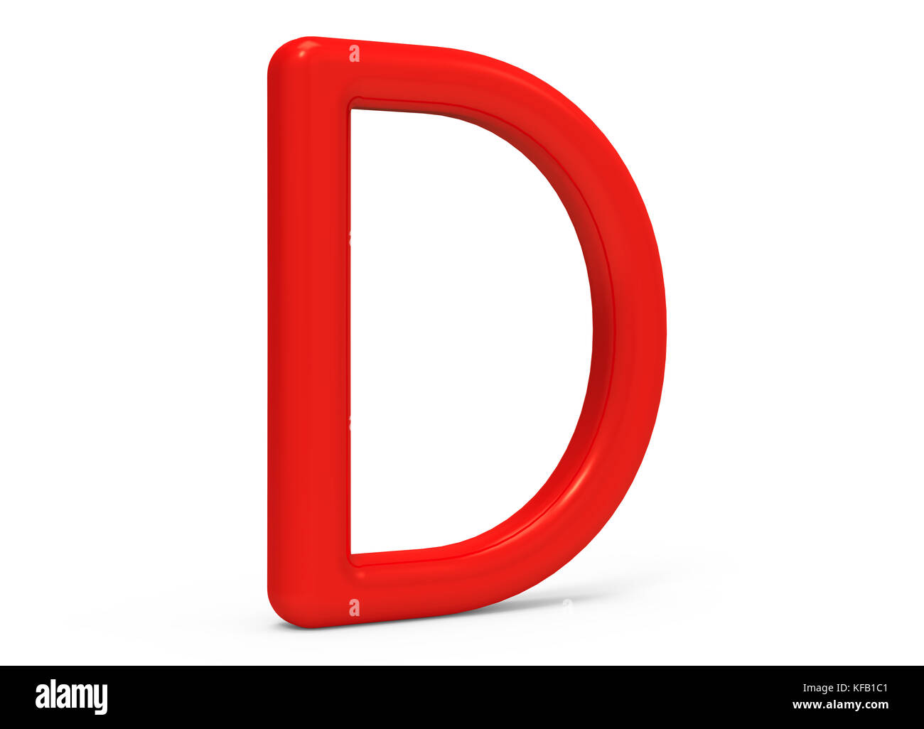 Rendu 3D d'alphabet rouge, fin et la texture en plastique font design 3D Banque D'Images