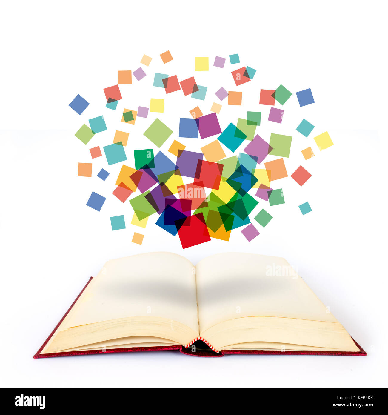 Pixel sur le livre blanc. Banque D'Images