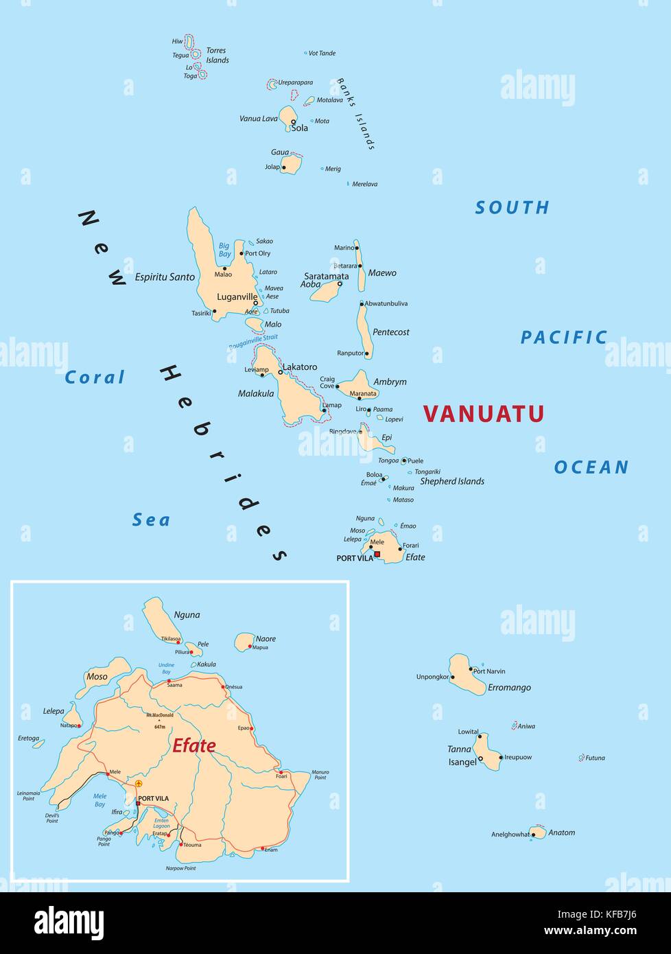 carte de vanuatu