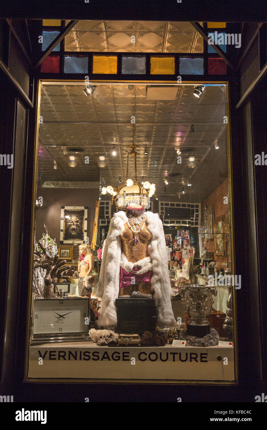 USA, Colorado, tremble, vitrine de Vernissage Couture au centre-ville d'Aspen Banque D'Images