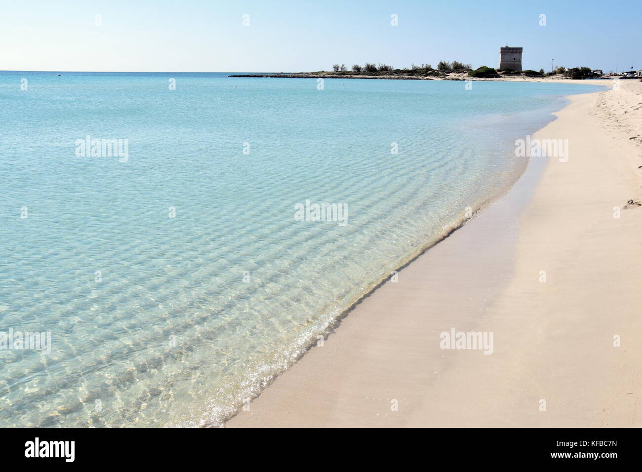 Littoral près de Porto Cesareo dans le Salento, région des Pouilles, Italie Banque D'Images