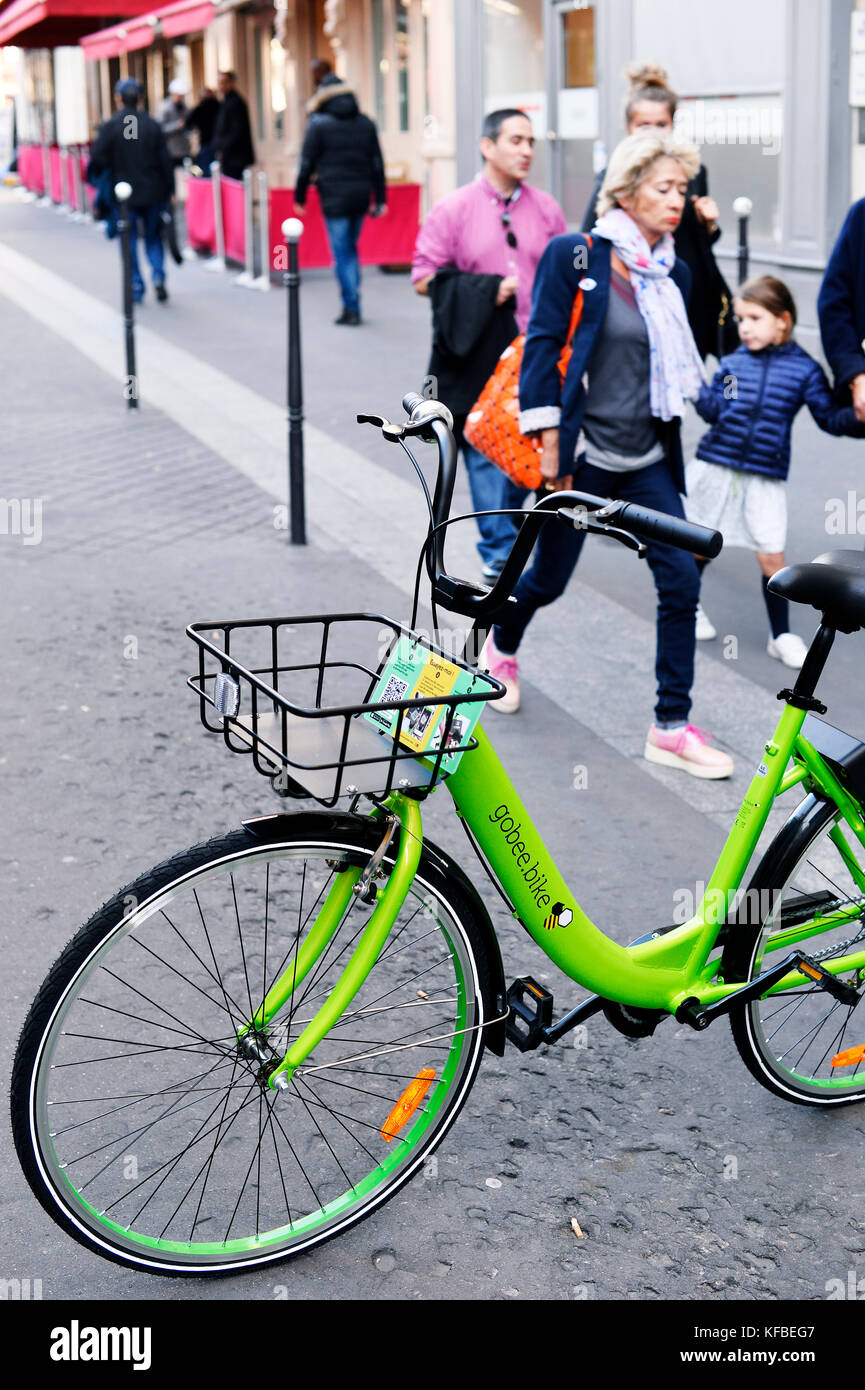 Location de vélos Gobee, Paris - France Banque D'Images