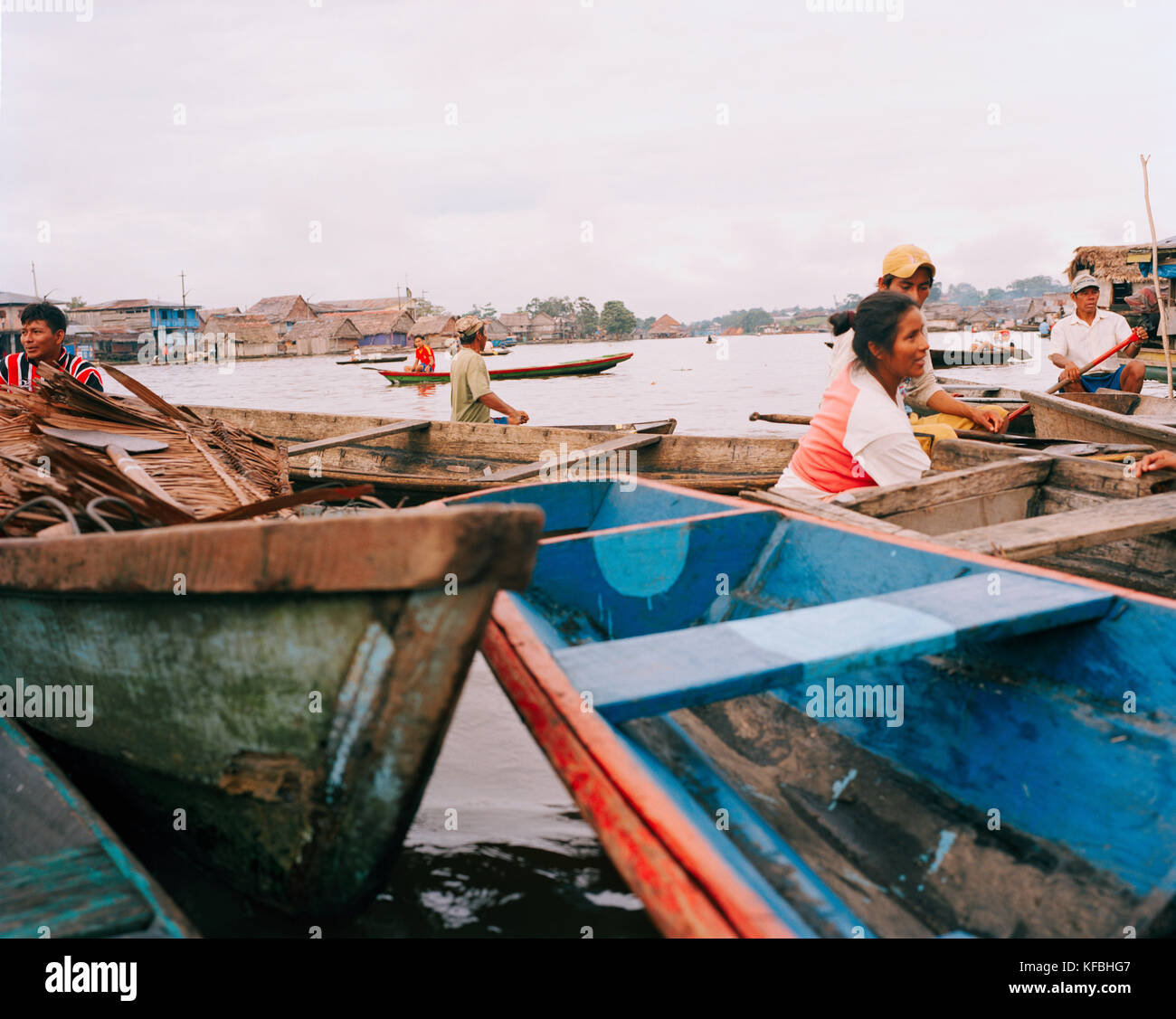 Le Pérou, Belen, Amérique du Sud, Amérique latine, Belen marché dans la rivière Itaya Banque D'Images