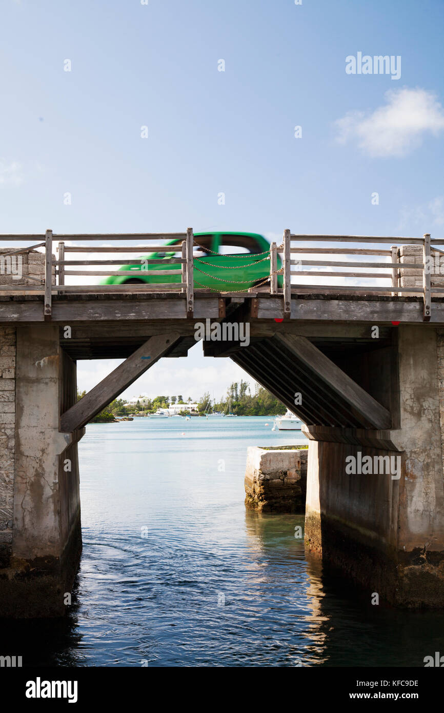 Les Bermudes. Somerset Bridge. Pont mobile le plus petit au monde, reliant l'île Somerset au continent. Banque D'Images