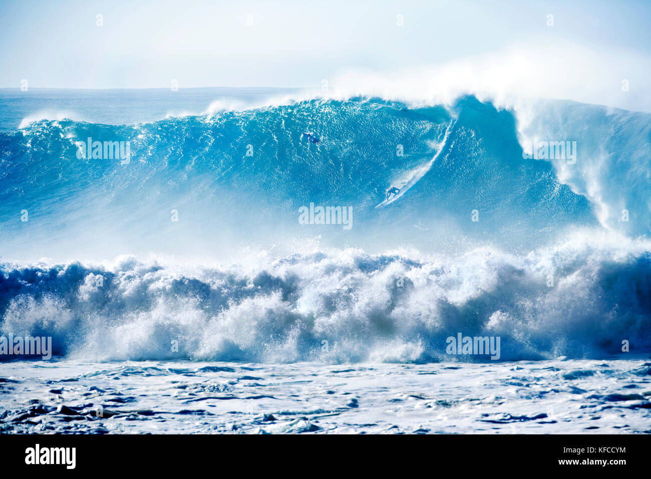 Usa, Hawaii, Oahu, Ramon navarro waimea bay, eddie aikau surf compétition, côte-nord Banque D'Images