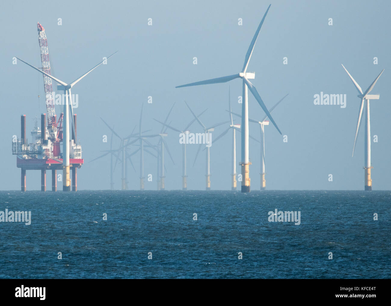 Gwynt y Mor Wind Farm Banque D'Images