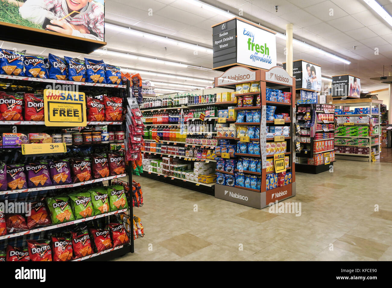 Food lion épicerie de Pawleys Island, Caroline du Sud, USA Banque D'Images