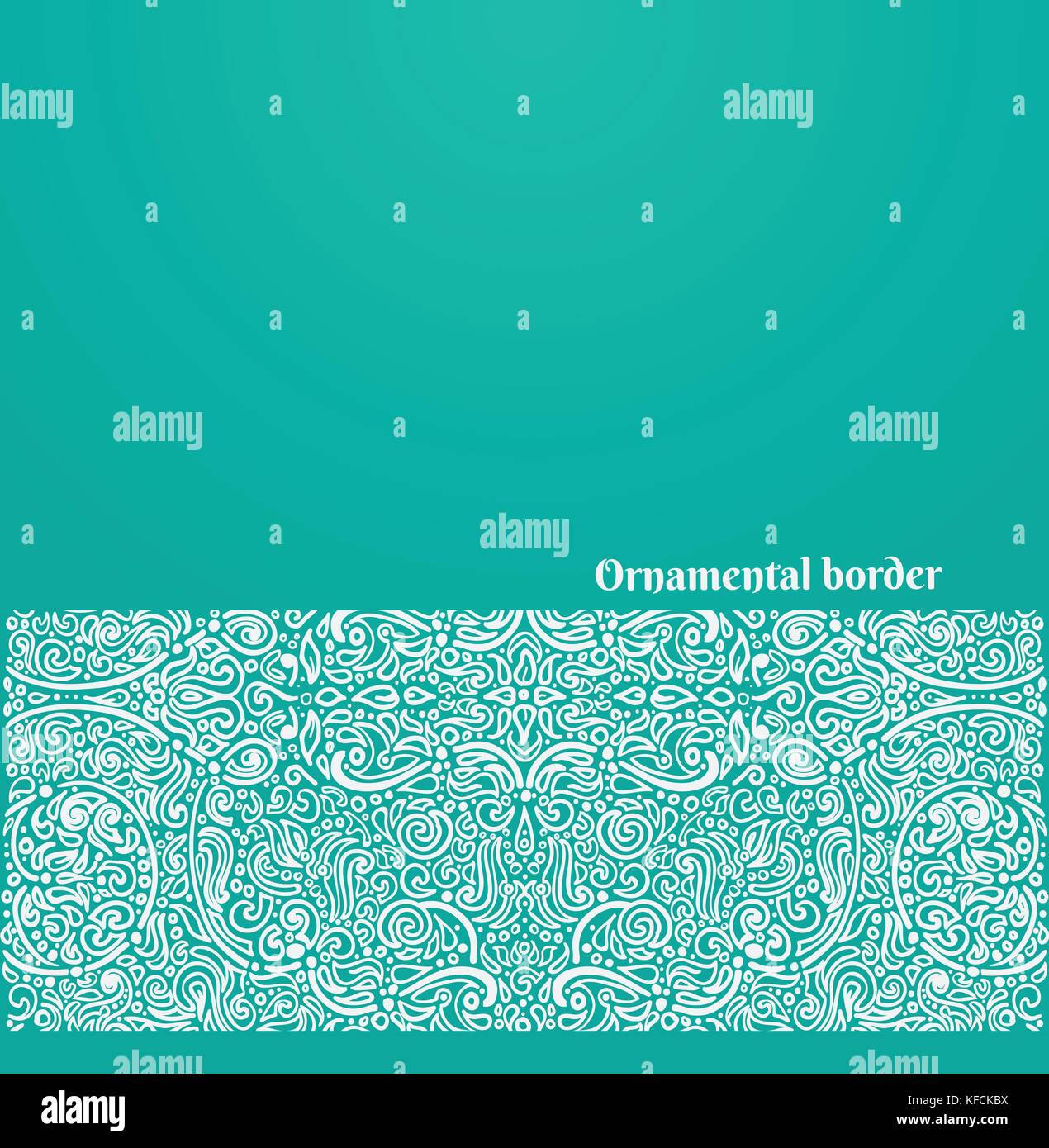 Vector background oriental avec des border Illustration de Vecteur