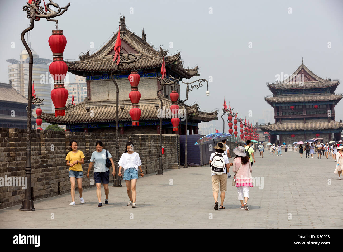 Stock photo - mur de la ville de Xian, Chine Banque D'Images