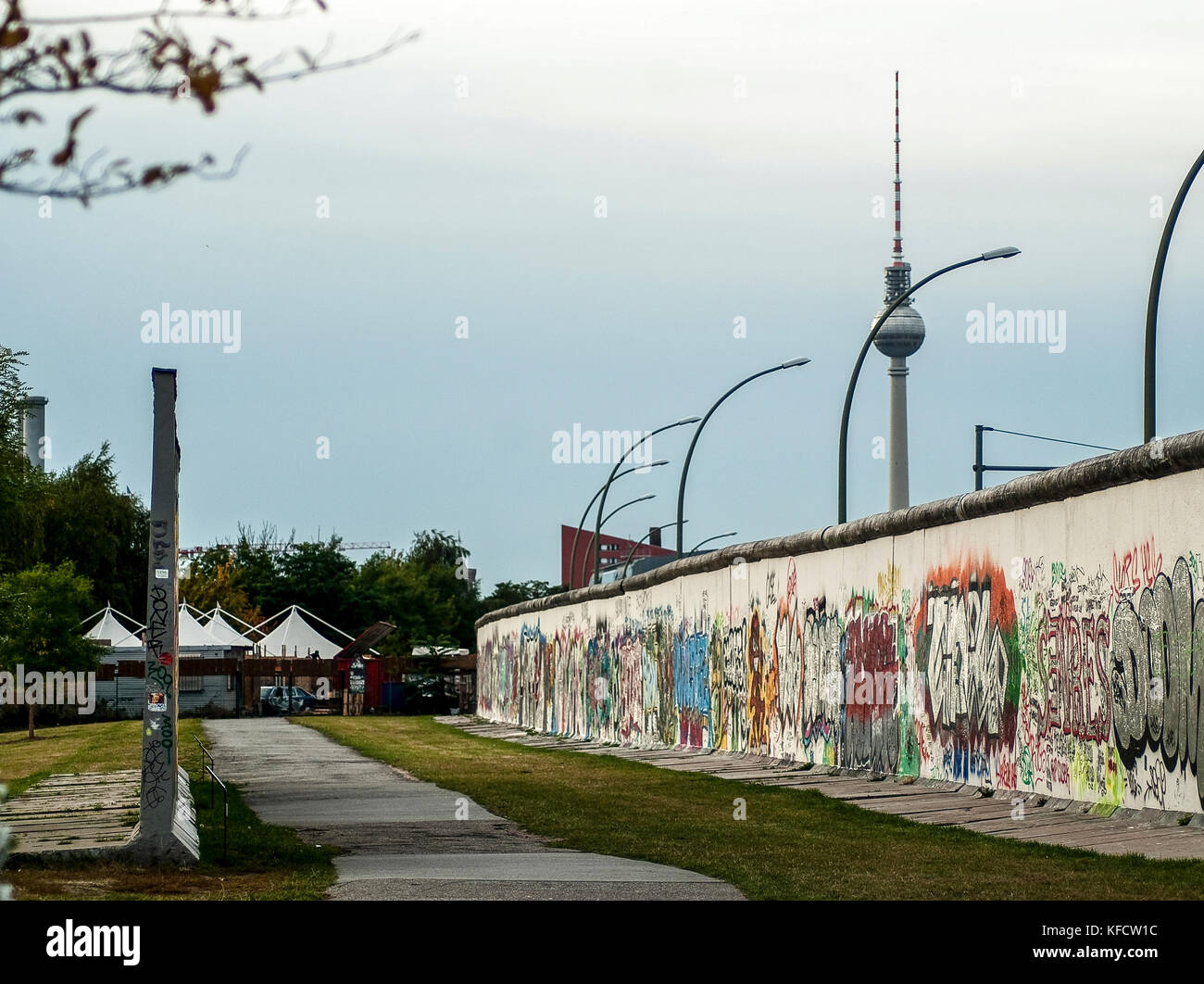 BERLIN-SEPTEMBRE 26 : le mur de Berlin à la galerie East Side, Berlin, Allemagne, sur 26 septembre, 2012. Banque D'Images