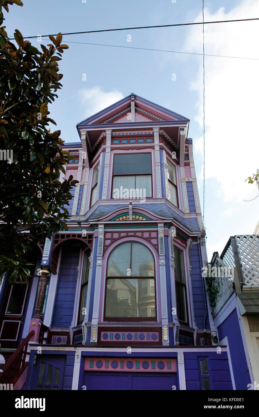 États-unis, Californie, San Francisco, nopa victorian Banque D'Images