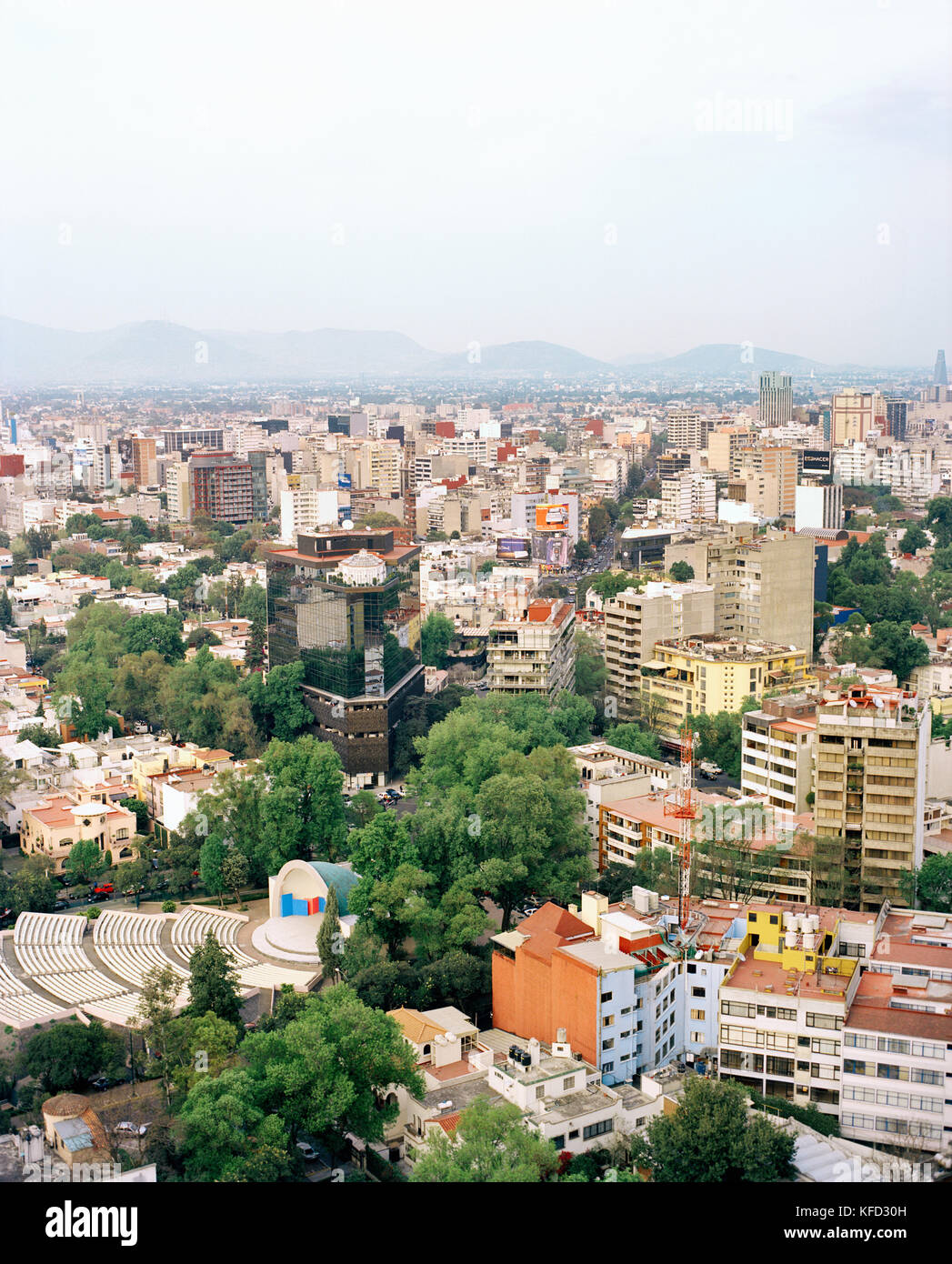 Mexique, Mexico, portrait de paysage urbain vu de l'hôtel W. Banque D'Images