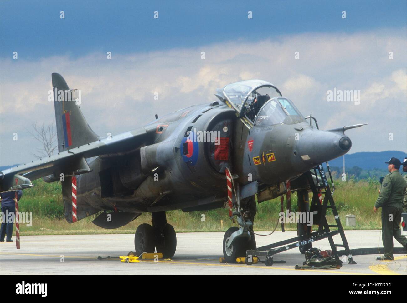 Royal Air Force, les avions à décollage vertical Harrier Banque D'Images
