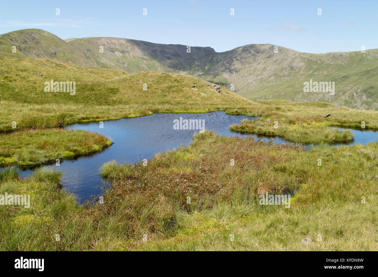 Tarn hautes-tourbé sur Fairfield, Lake District, UK Banque D'Images