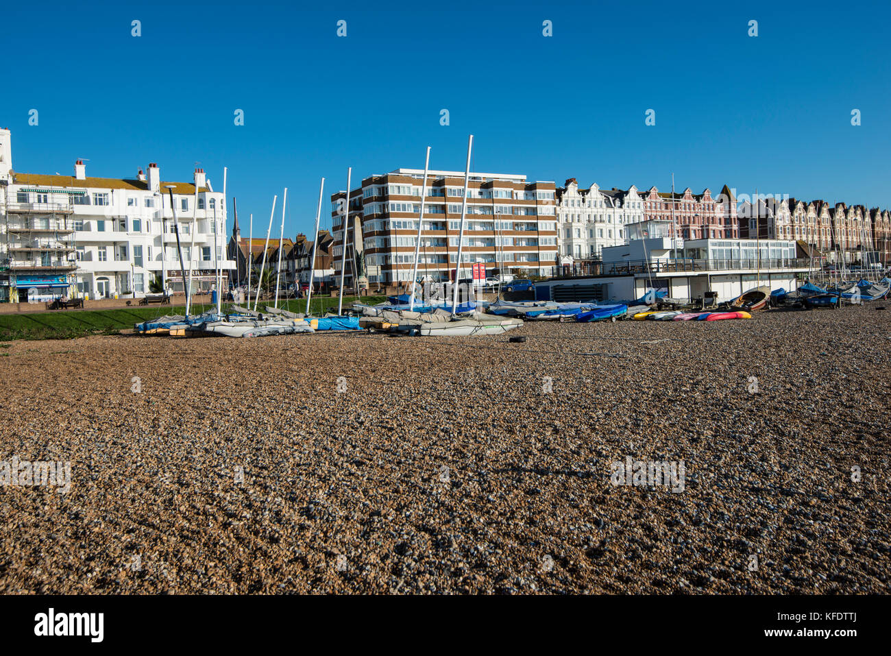 Bexhill-on-Sea. Scènes sur le front de mer Banque D'Images