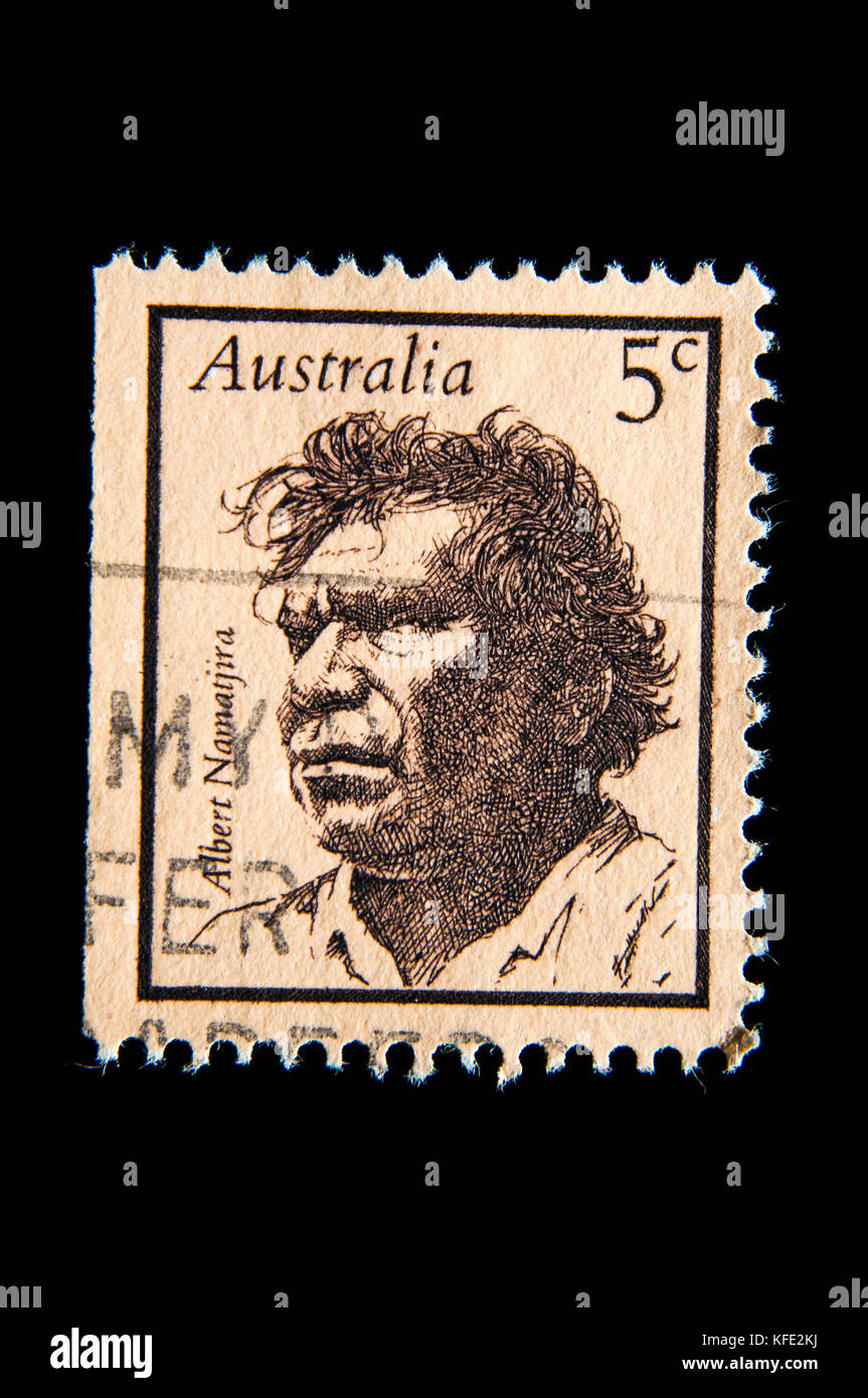 L'Australie 1968 timbre Albert Namatjira Banque D'Images