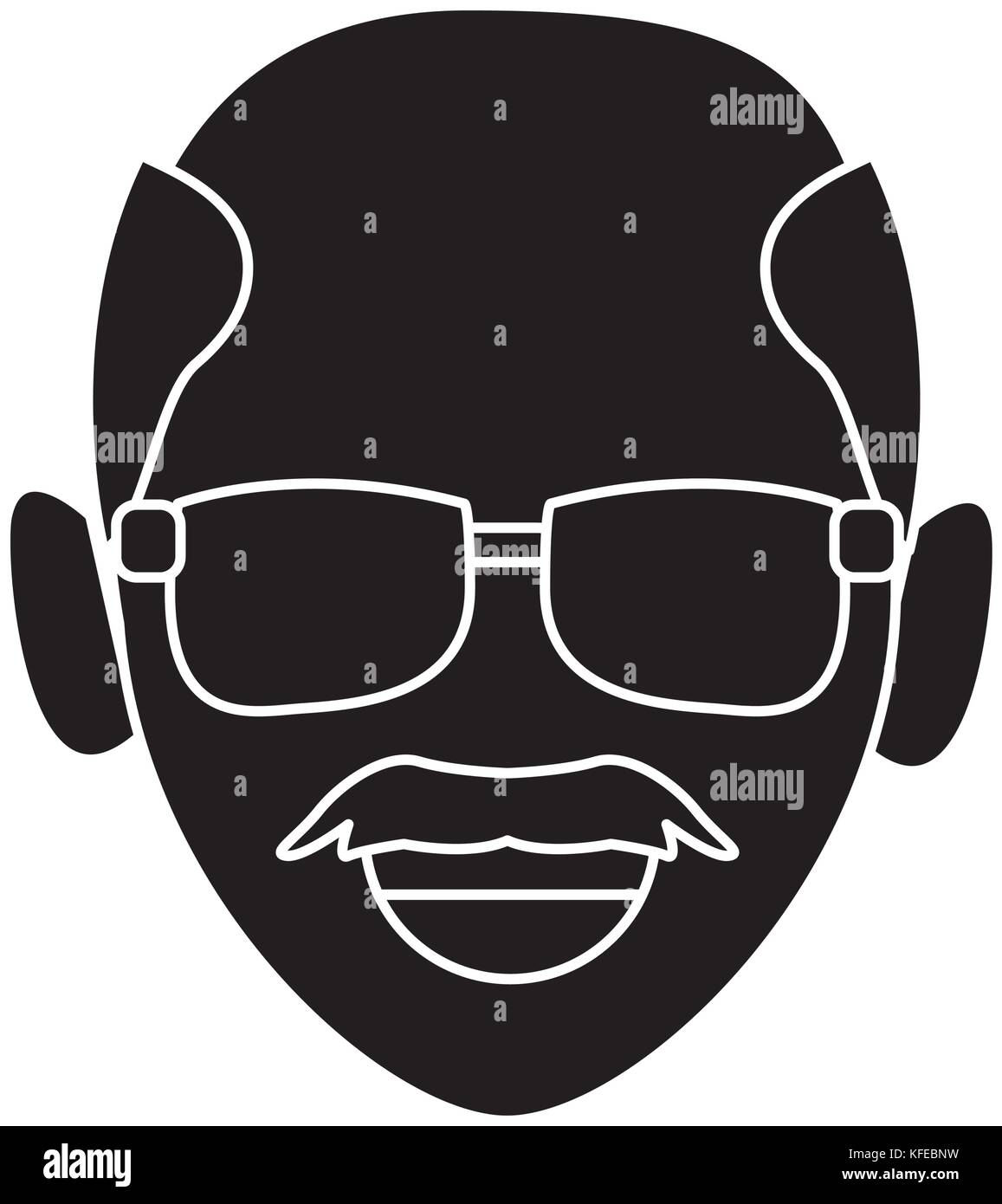 L'Homme à lunettes Illustration de Vecteur