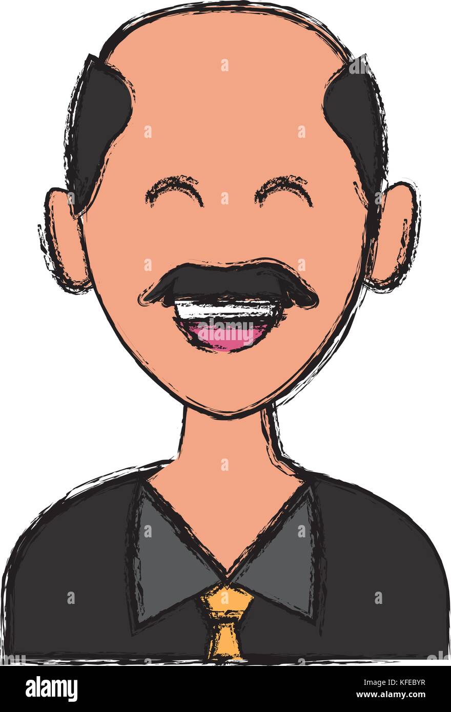 Man smiling cartoon Illustration de Vecteur