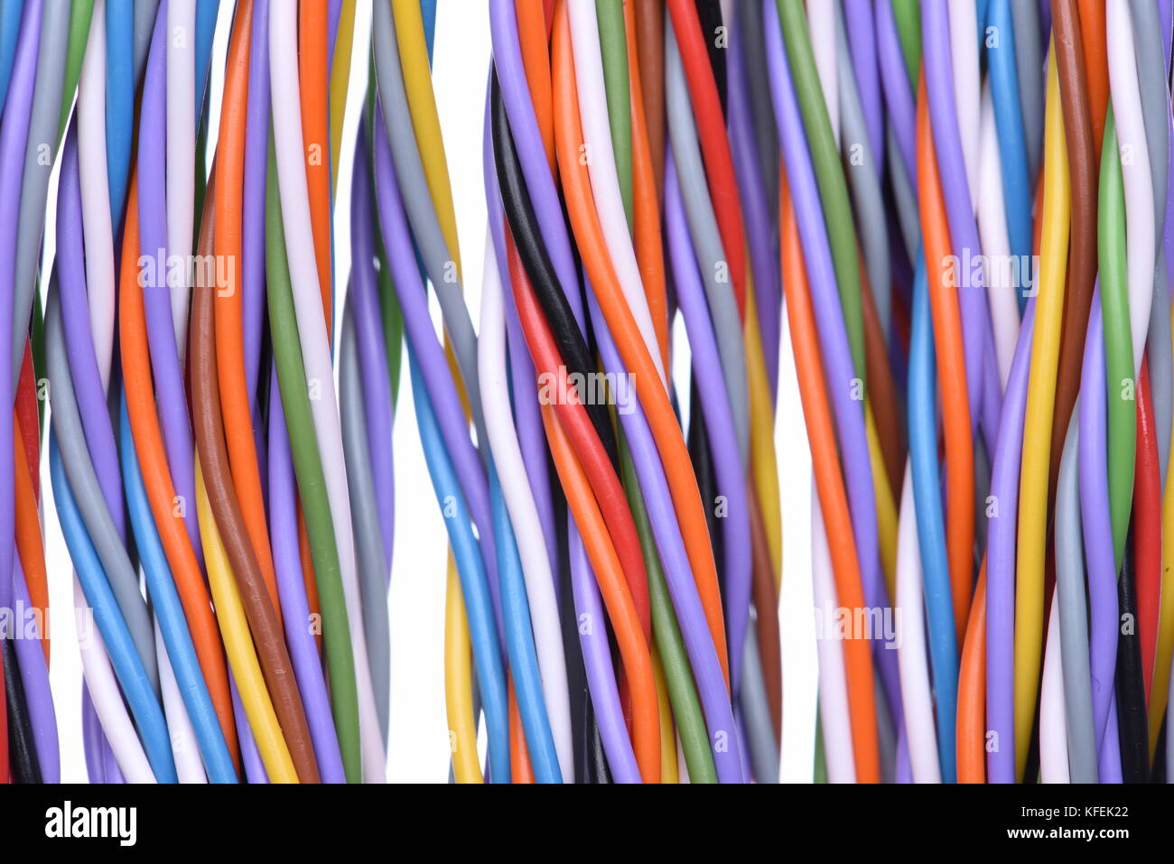 Des câbles et des fils utilisés dans l'installation électrique Banque D'Images