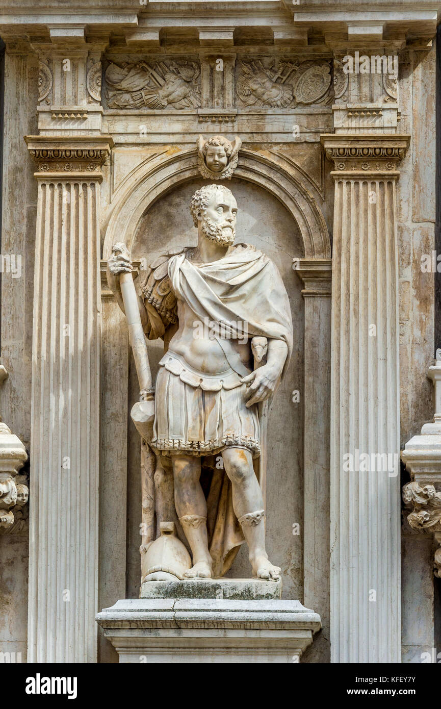 Pierres apparentes autour de Venise, Italie Banque D'Images