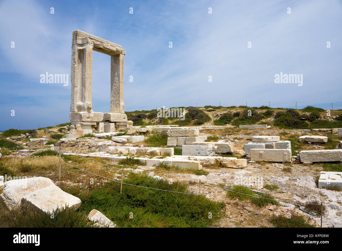 Portara de Naxos, monument de l'île de Naxos, Cyclades, Mer Égée, Grèce Banque D'Images