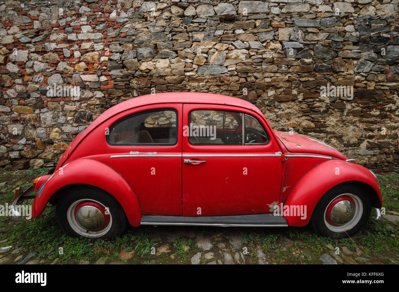 Volkswagen / Volkswagen Käfer rouge Banque D'Images