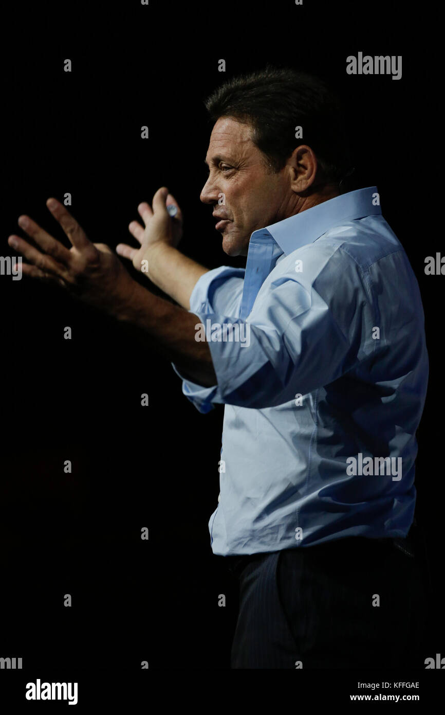 New York, New York ; Jordan Belfort parle au Madison Square Garden Banque D'Images