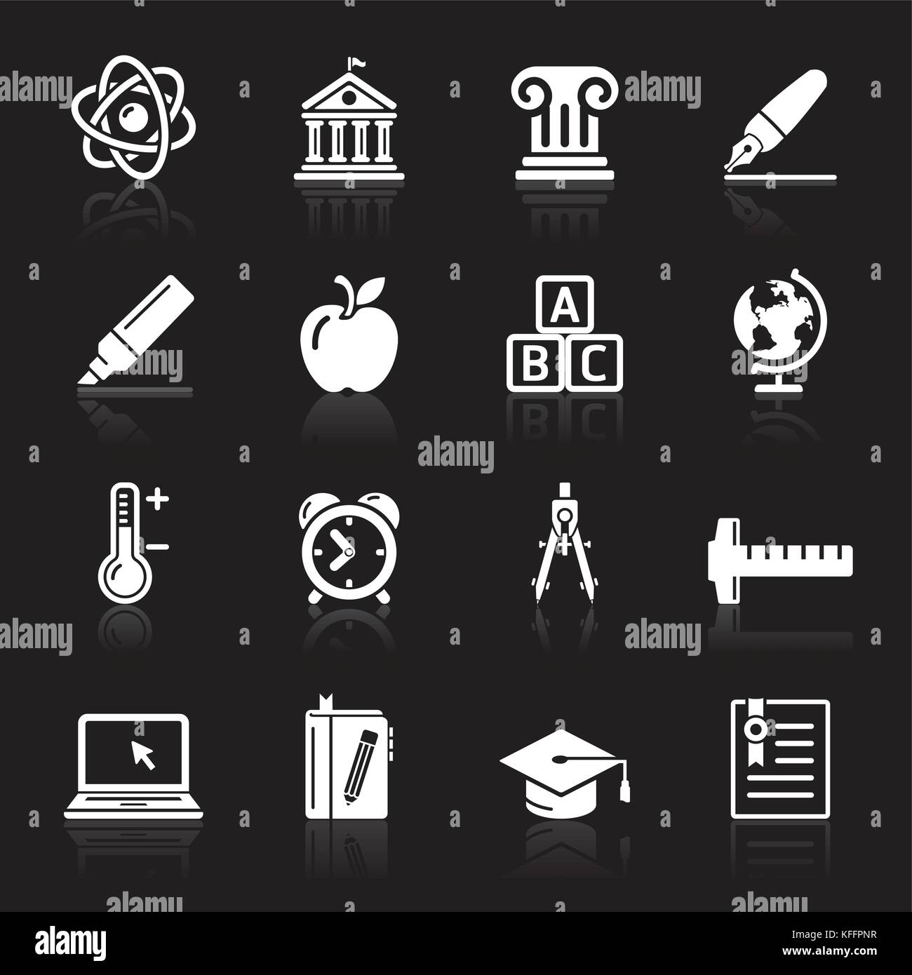 L'éducation icons set. vector illustration. Illustration de Vecteur