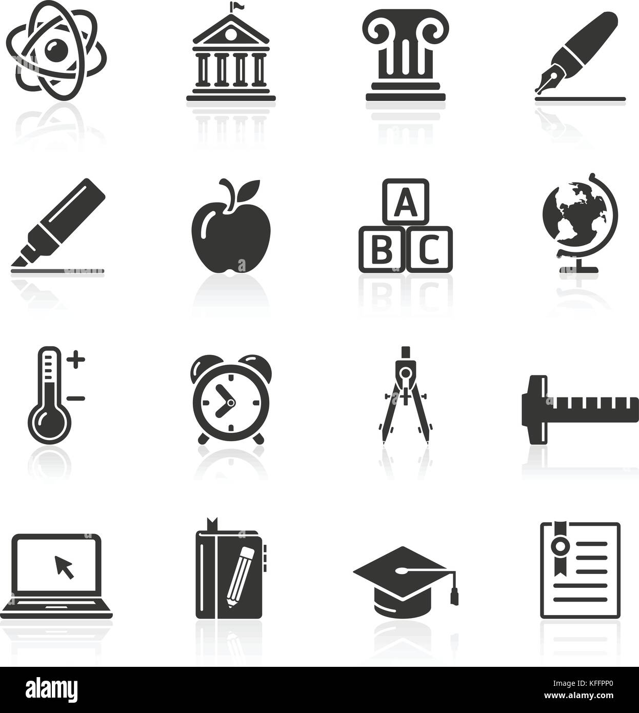 L'éducation icons set. vector illustration. Illustration de Vecteur