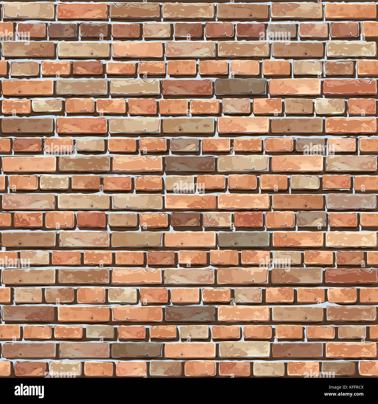 Mur de brique illustration vectoriel continu - fond texture pattern pour reproduire en continu. Illustration de Vecteur