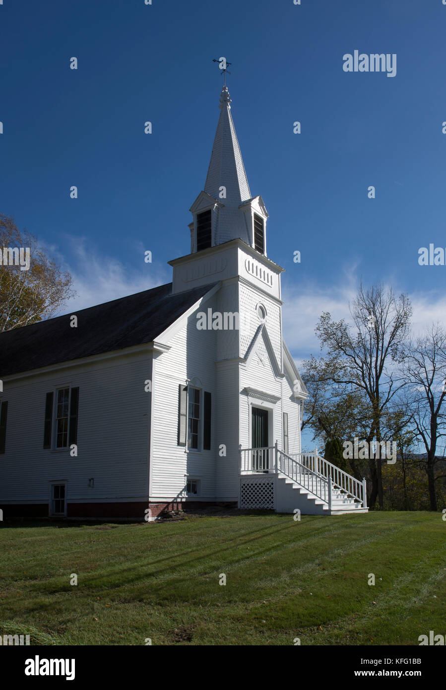 L'église de l'Union européenne (1890) dans le Vermont. sunerland Banque D'Images