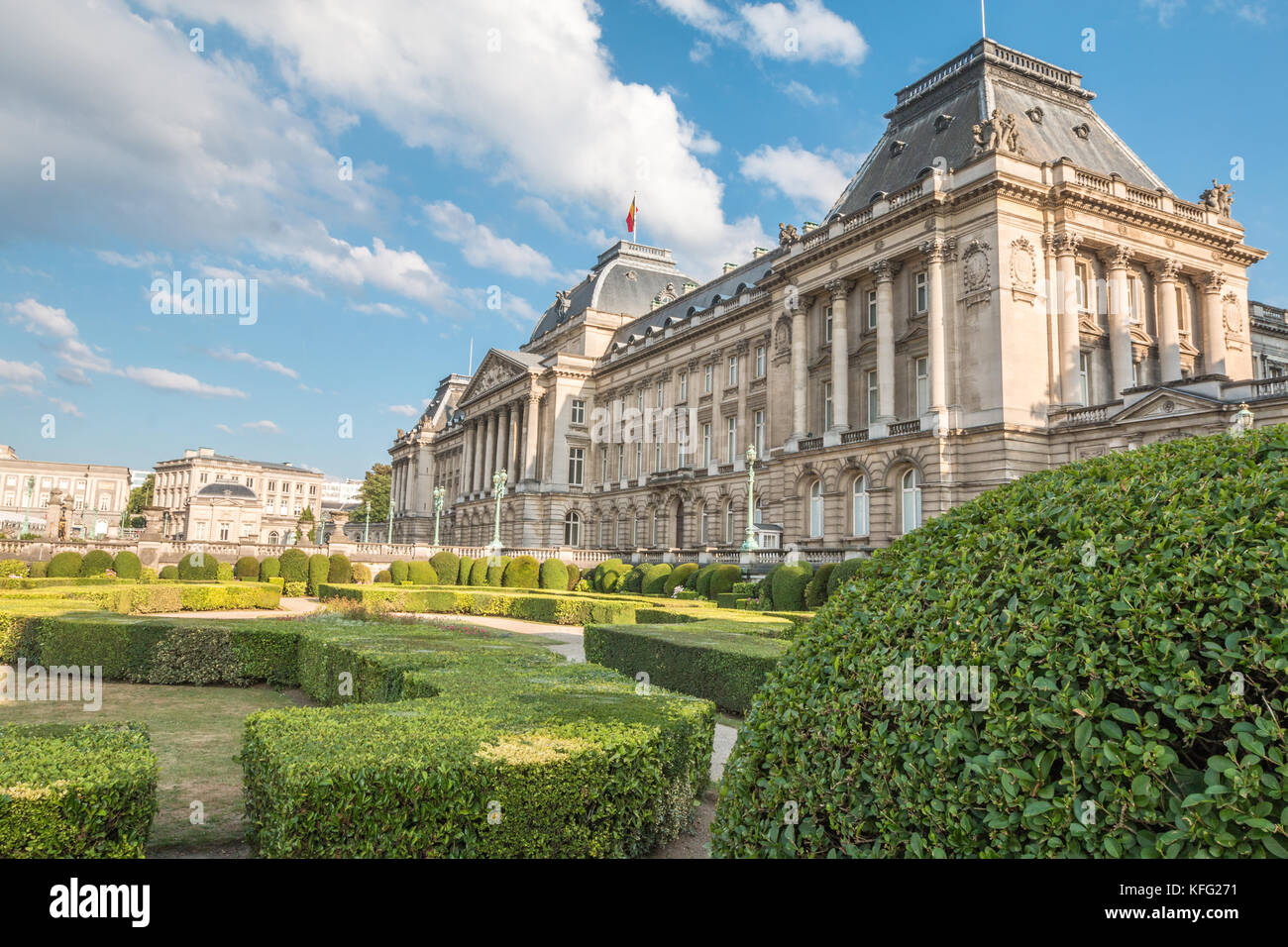 Vue sur le Palais Royal de Bruxelles Banque D'Images