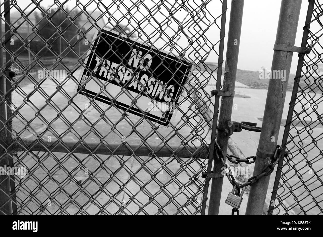 Aucun signe d'intrusion sur une clôture. Banque D'Images