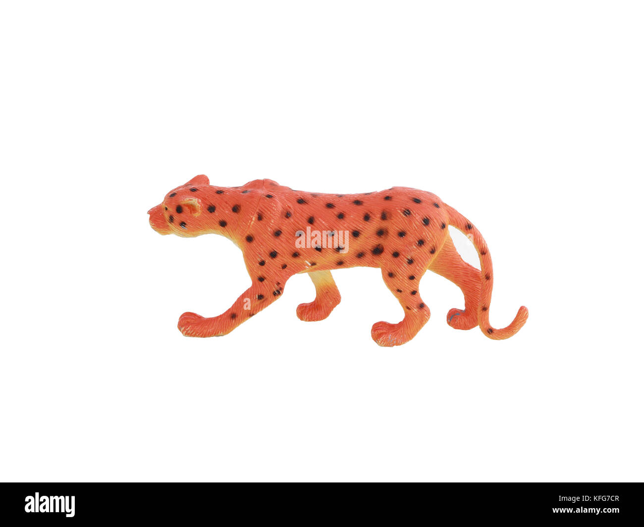 L'article leopard sur fond blanc Banque D'Images