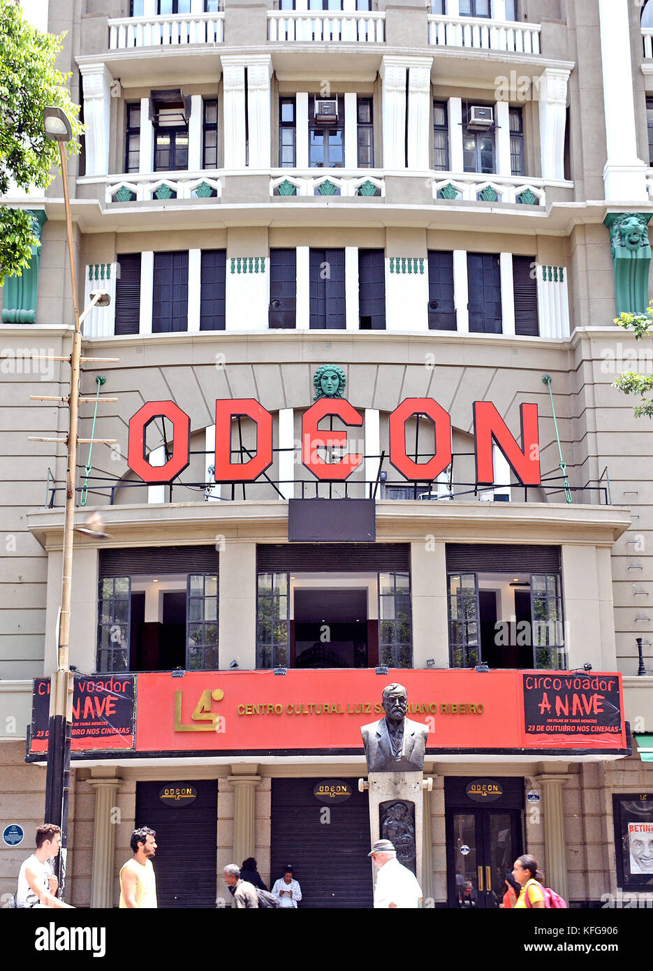 Cinema Odeon, Floriano square, Rio de Janeiro, Brésil Banque D'Images