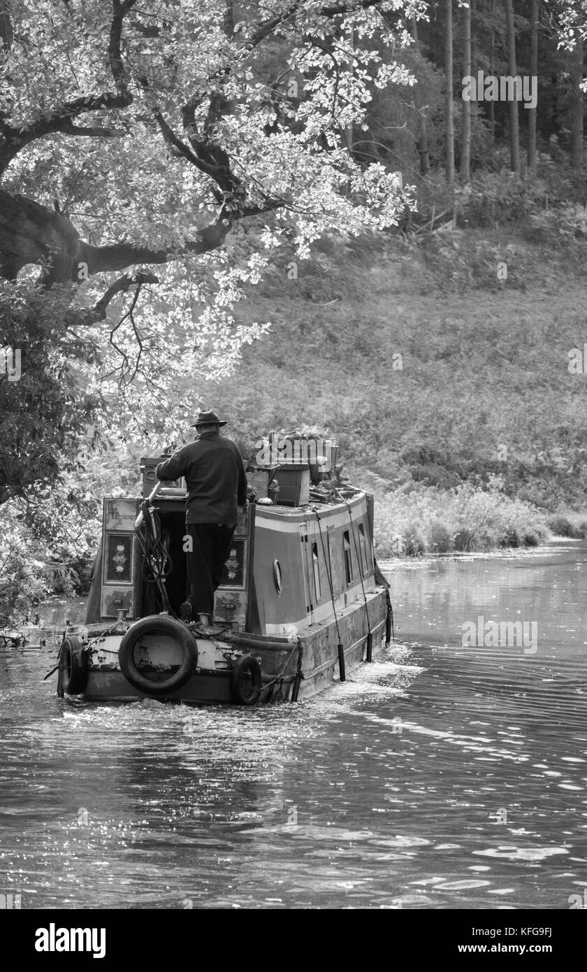 Personnel et Canal, près de Worcester Kinver, Staffordshire, England, UK Banque D'Images