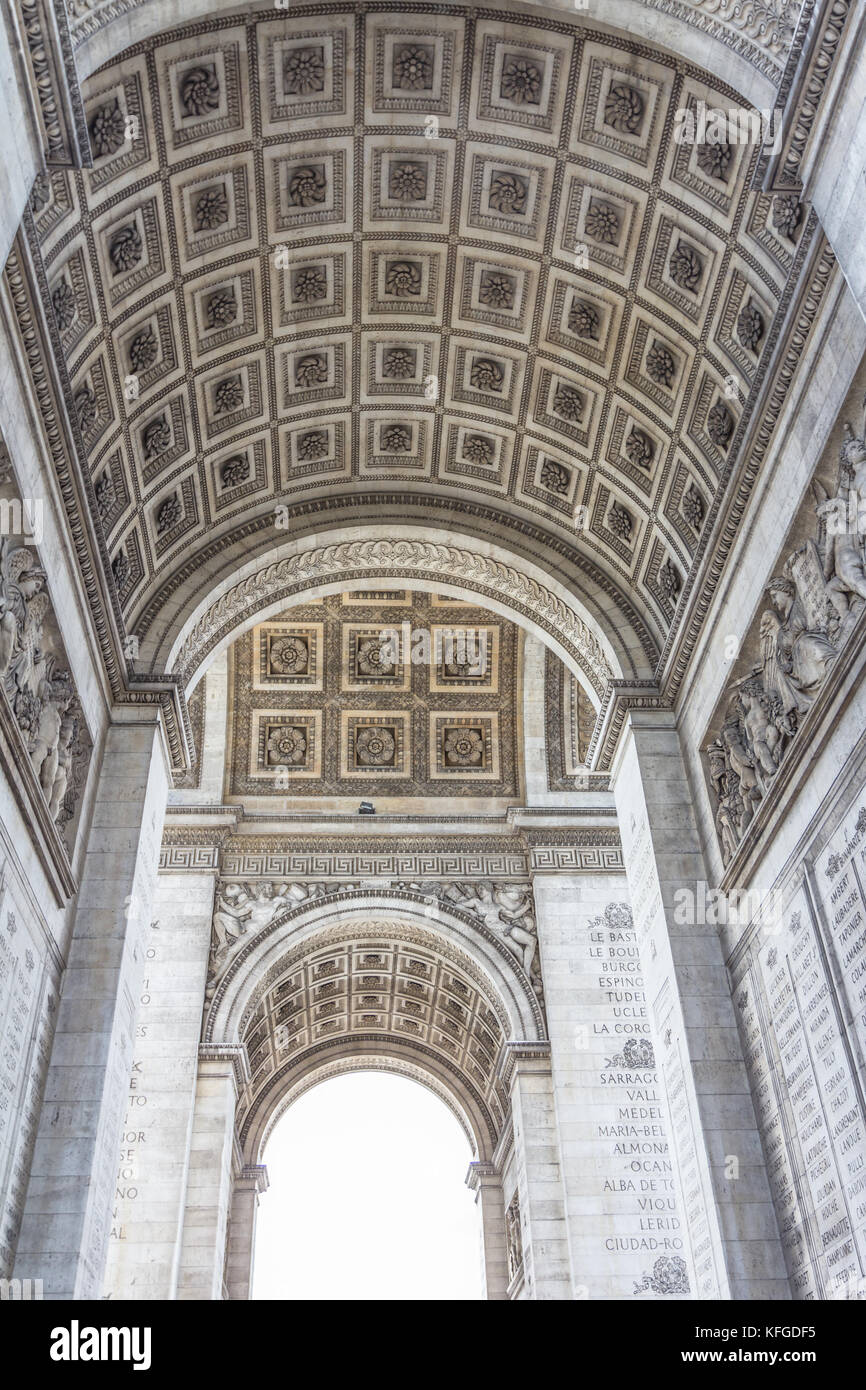 Arc de Triomphe à Paris Banque D'Images