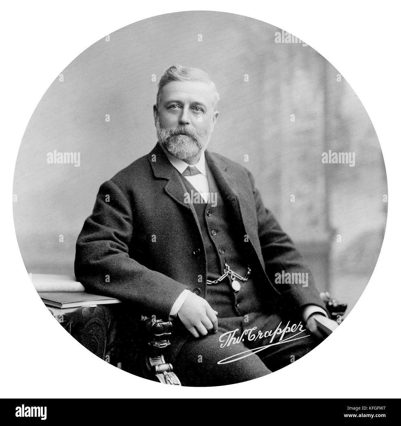 Thomas Crapper, Thomas Crapper, plombier qui a fondé Thomas Crapper & Co à Londres. Banque D'Images