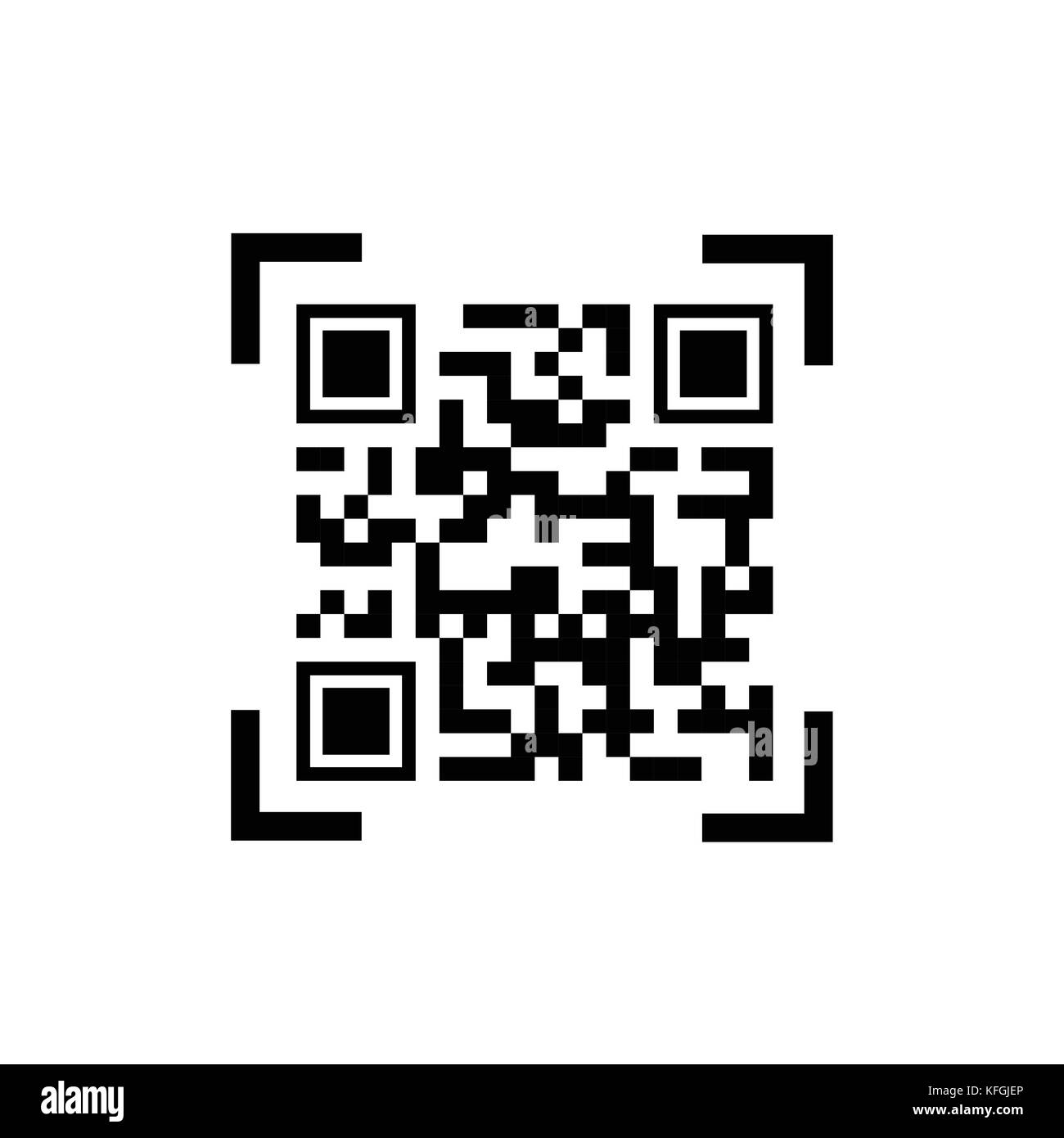 Exemple de code qr pour smartphone l'icône balayage Illustration de Vecteur