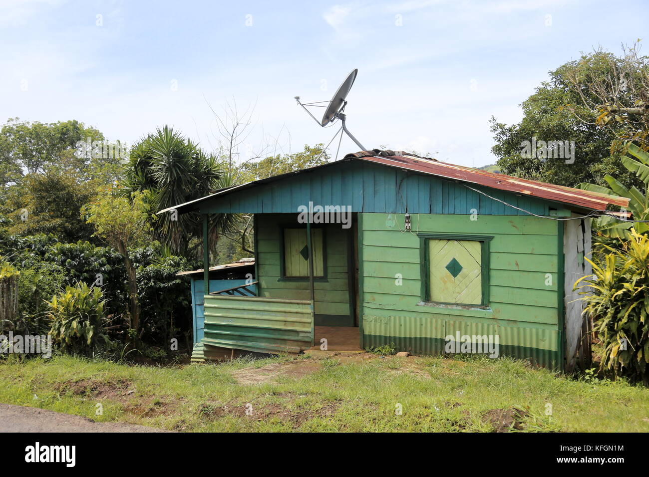 Maison typique, près de Alajuela Sarchí, province, Costa Rica, Amérique Centrale Banque D'Images