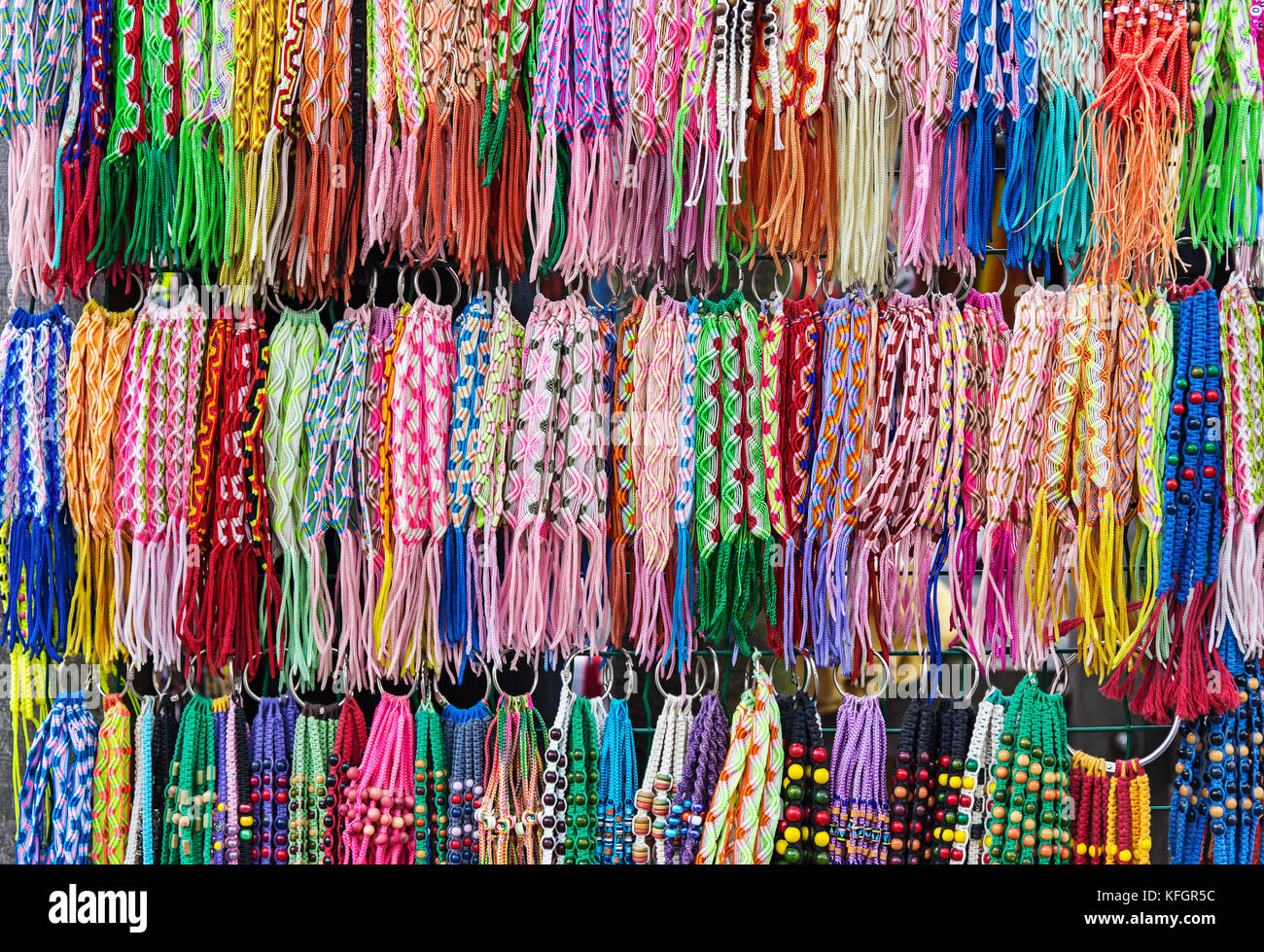 Bracelets de l'amitié tressé Banque D'Images
