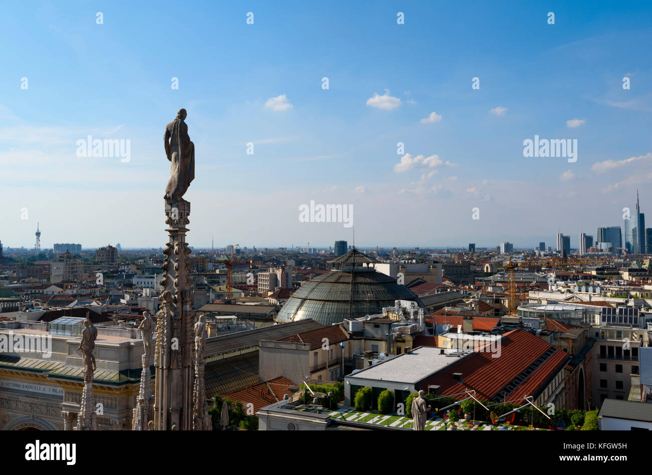 La cathédrale Duomo de Milan - toit terrasse Banque D'Images