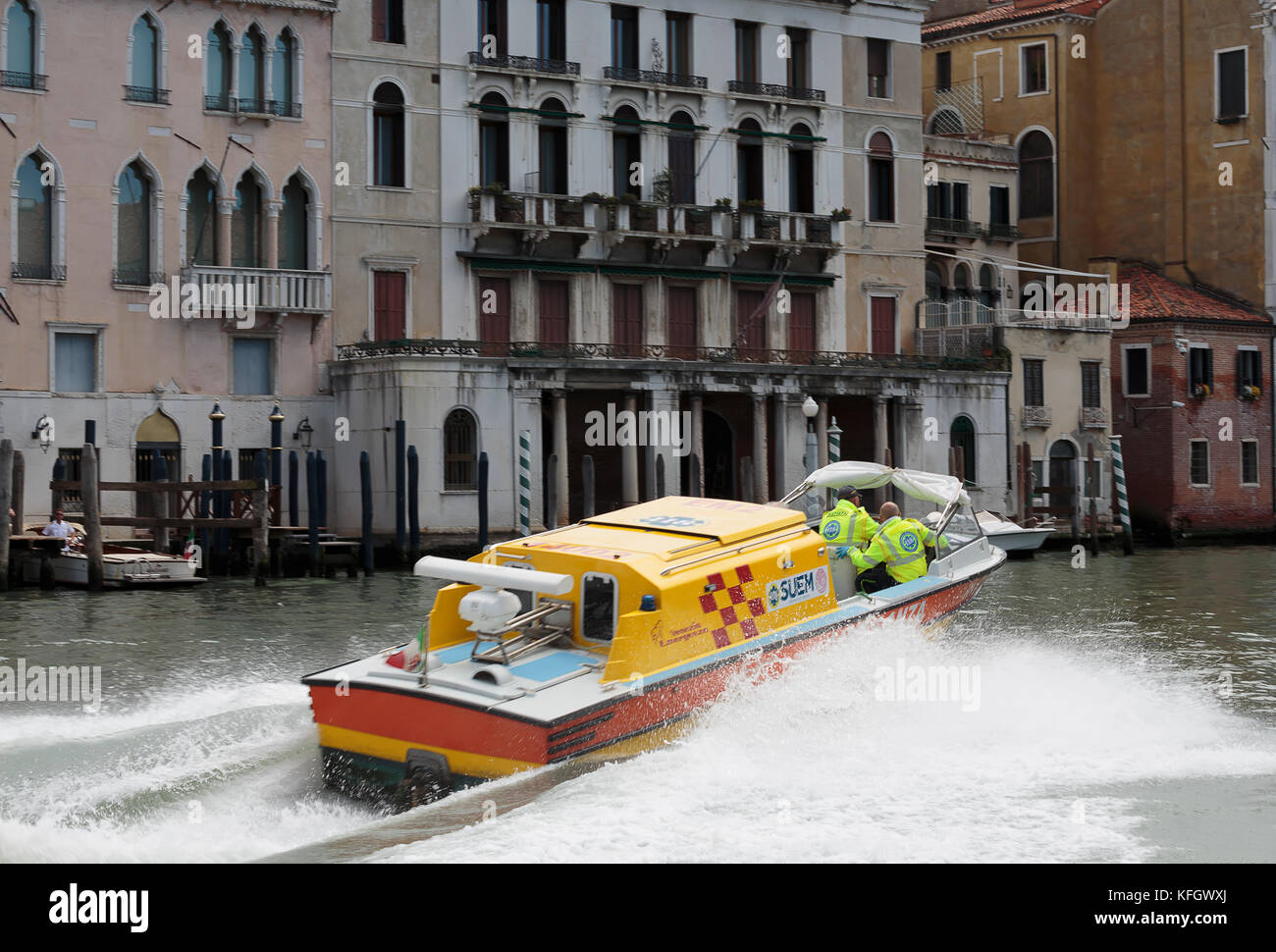 Ambulance, Venise, Italie Banque D'Images
