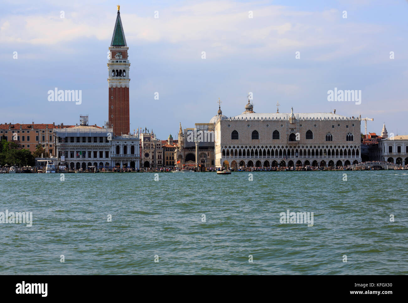 Front de Mer de San Marco, Venise, Italie Banque D'Images