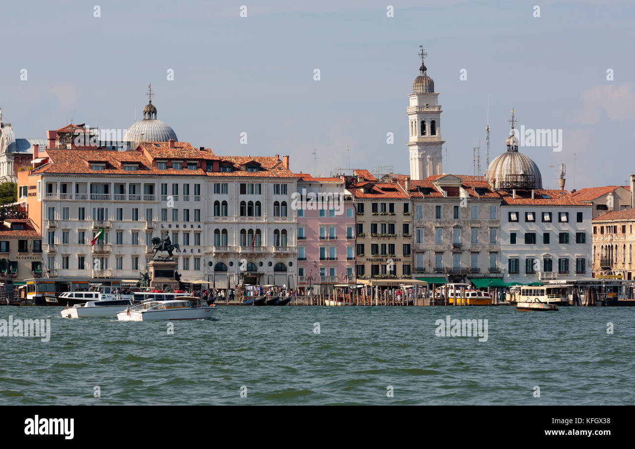 Waterfront, le Bacino San Marco, Venise, Italie Banque D'Images