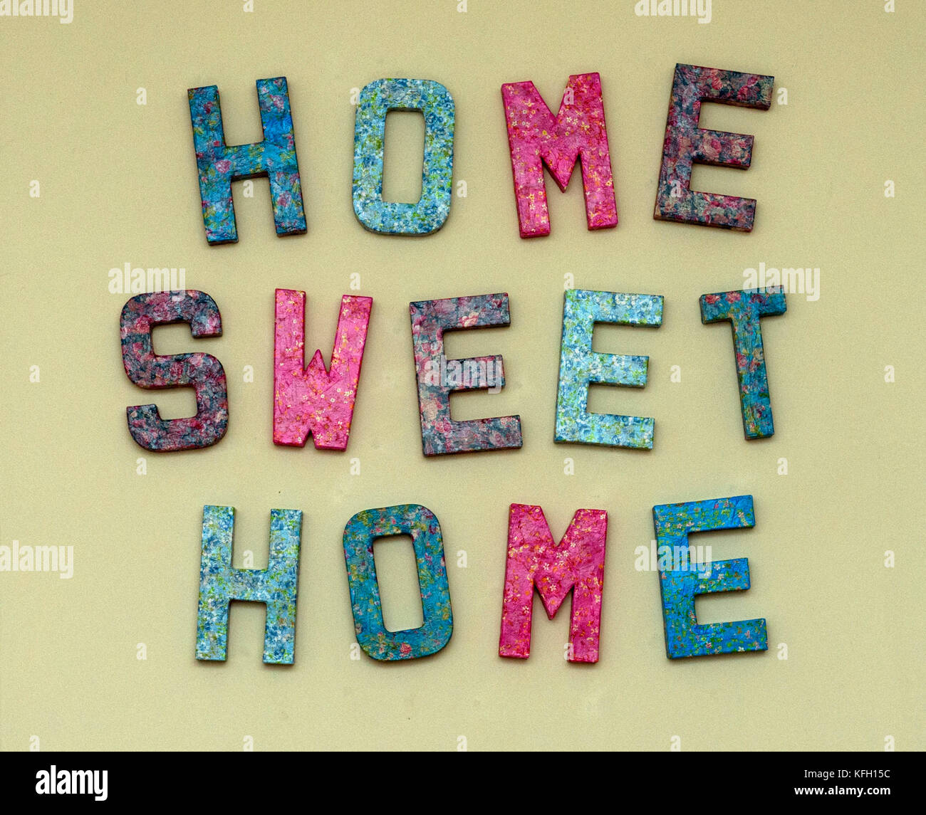 Home sweet home signe. Banque D'Images