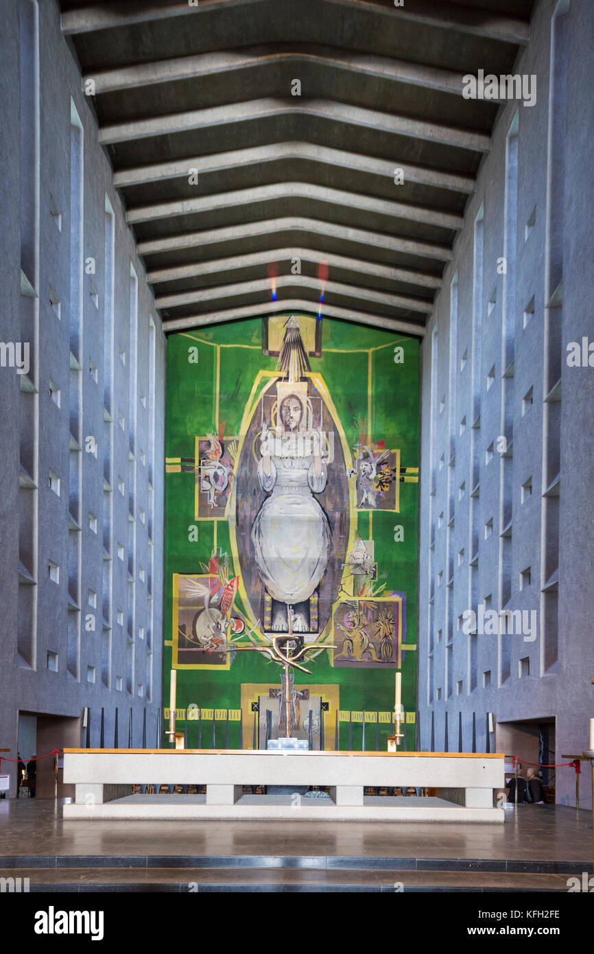 Architecture intérieure La cathédrale de Coventry, Coventry, Warwickshire, England, UK Banque D'Images