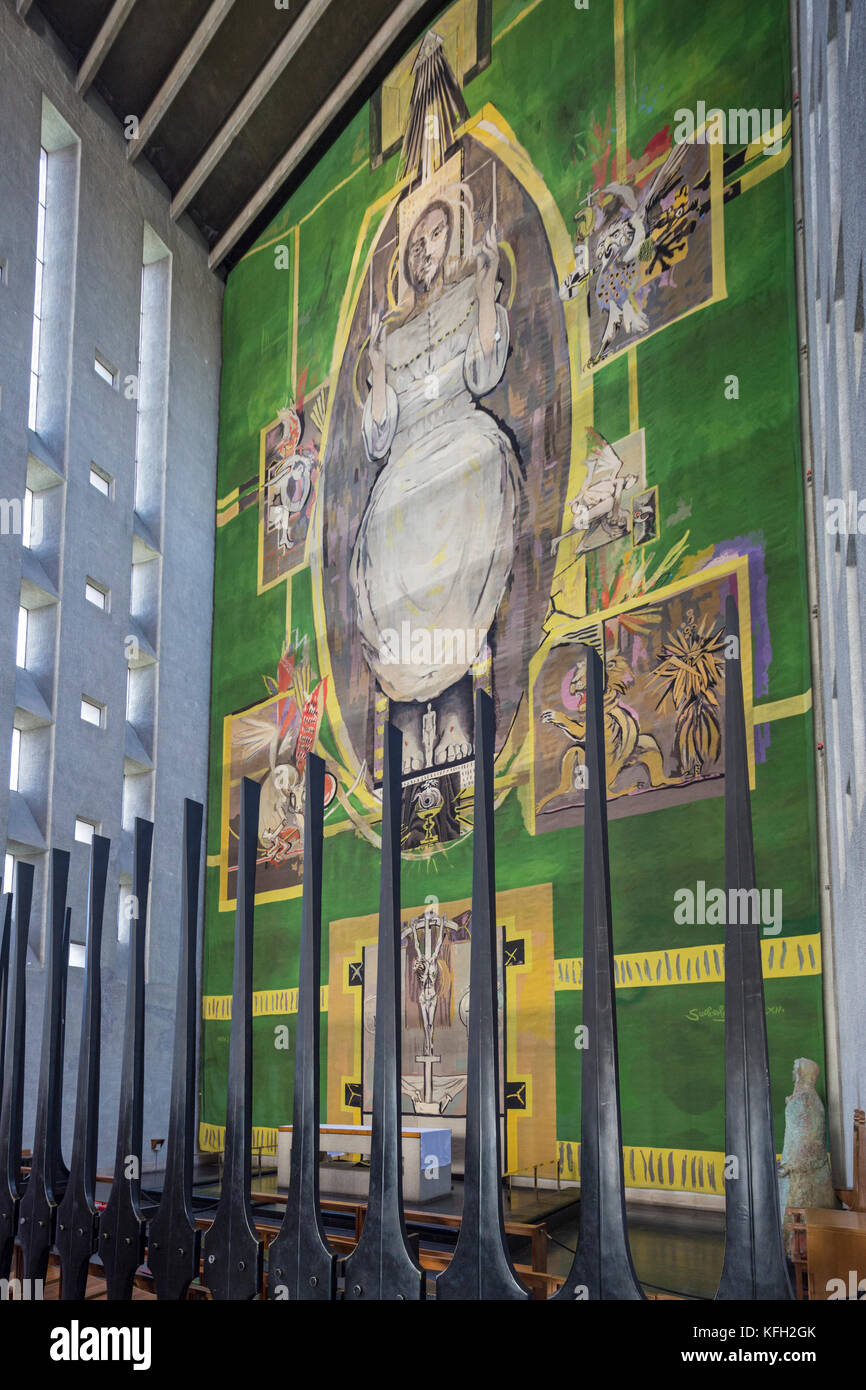 Architecture intérieure La cathédrale de Coventry, Coventry, Warwickshire, England, UK Banque D'Images