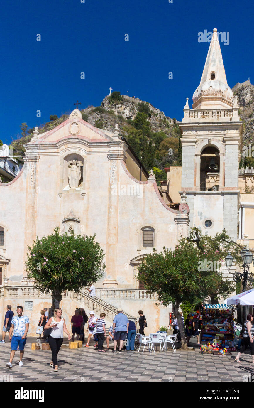 Chiesa San Giuseppe, Taormina, Sicile, Italie Banque D'Images