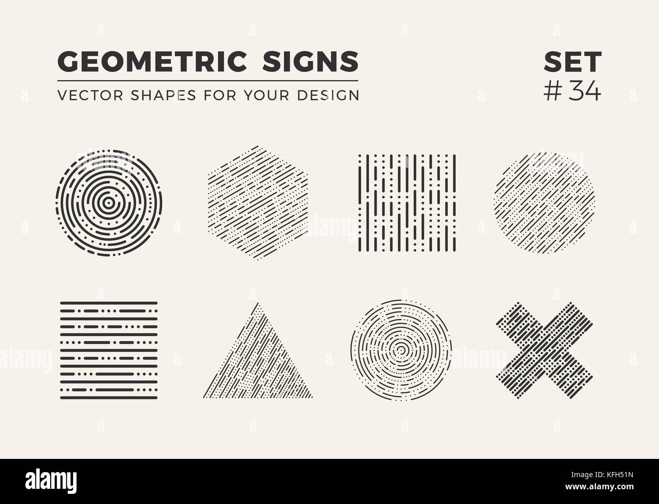 Ensemble de huit formes tendance minimaliste élégant. logo vector emblèmes pour votre conception. signes géométriques simples collection. Illustration de Vecteur